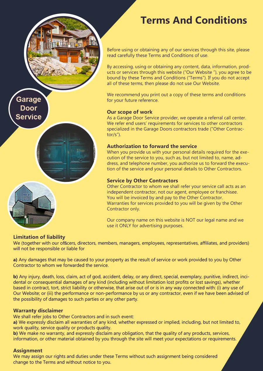Elite Garage Door Service New City, NY 845-350-2897 - terms6